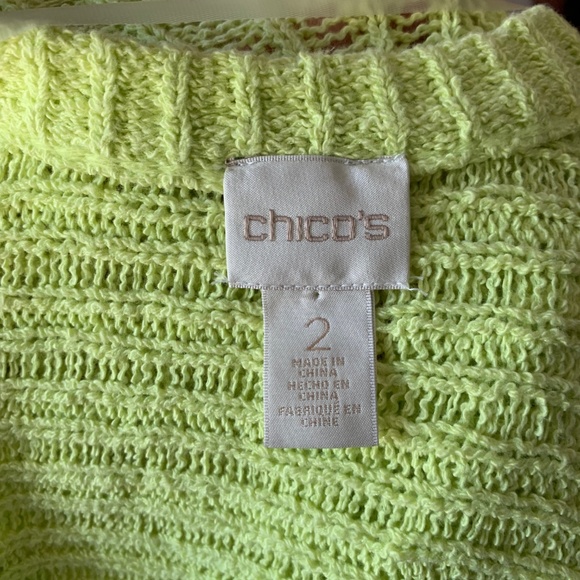 FINAL $ CHICO'S LIME GREEN NEON BEACH COVER UP - Picture 8 of 8